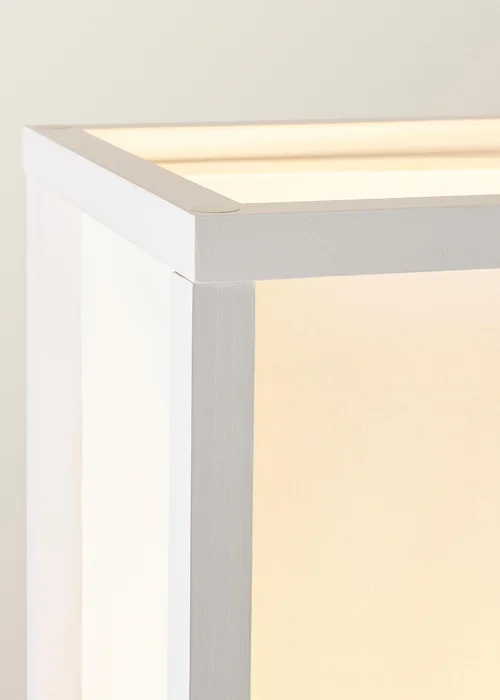 ValueLights Struttura White Wooden Shelves Floor Lamp (159cm x 26cm x 26cm) - One Size Image 4