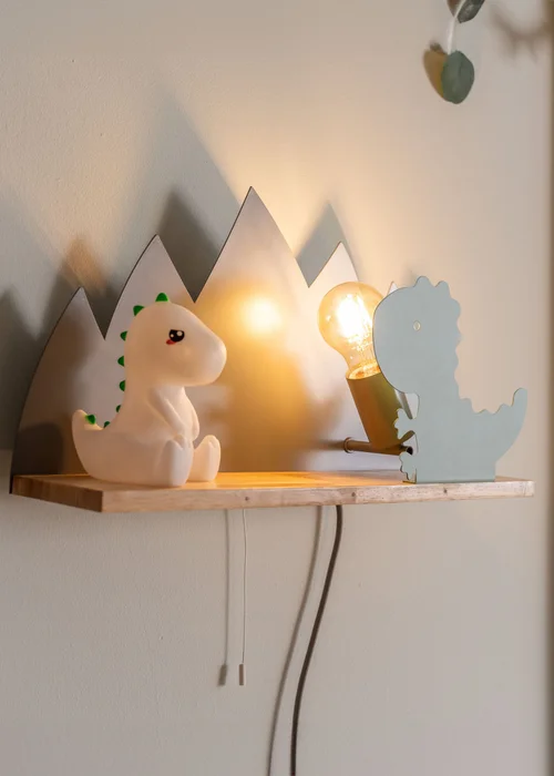 ValueLights Green and Grey Dinosaur Shelf Light (26cm x 46cm x 12cm) - One Size Image 1