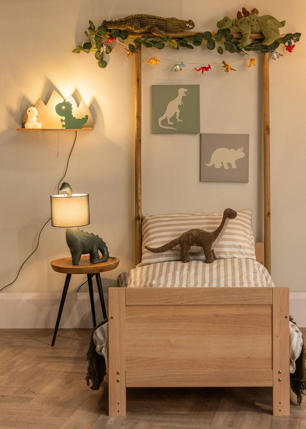 ValueLights Green and Grey Dinosaur Shelf Light (26cm x 46cm x 12cm) - One Size Image 4