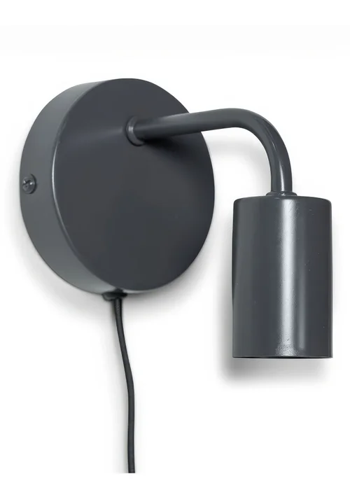 ValueLights Jordy Charcoal Colour Pop Plug In Wall Light (13cm x 14cm x 10cm) - One Size Image 3