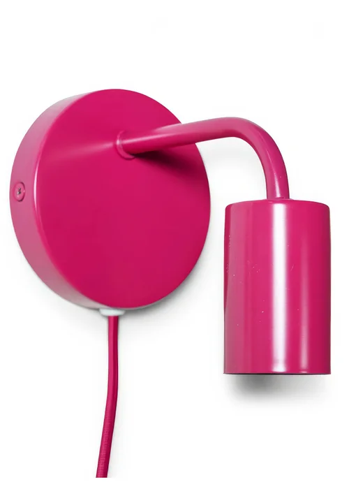 ValueLights Jordy Raspberry Colour Pop Plug In Wall Light (13cm x 14cm x 10cm) - One Size Image 2