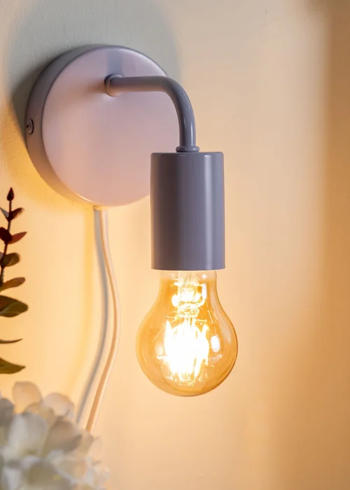 ValueLights Jordy Lilac Colour Pop Plug In Wall Light (13cm x 14cm x 10cm) - One Size Image 3