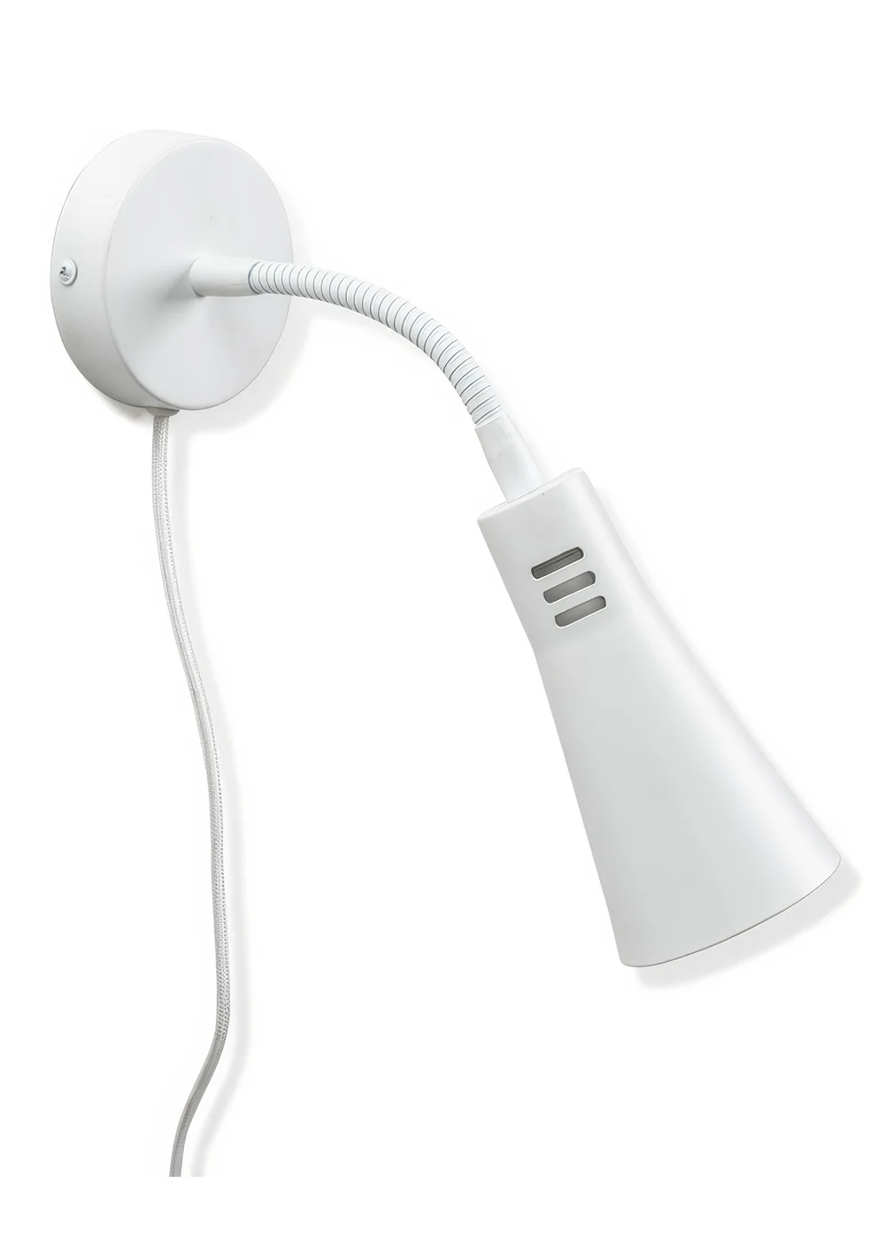 ValueLights White Goose Neck Plug In Wall Light (20cm x 9cm x 16cm) - One Size Image 2