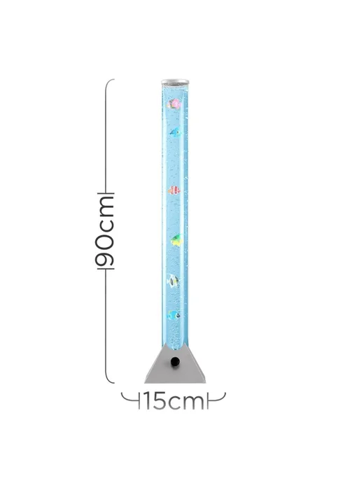 ValueLights Silver LED Colour Changing Bubble Lamp 6 Fish (90.5cm x 18cm x 18cm) - One Size Image 6