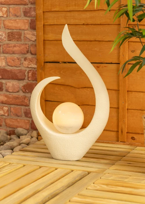 ValueLights White Solar Abstract Ornament (59cm x 37cm x 14cm) - One Size Image 4
