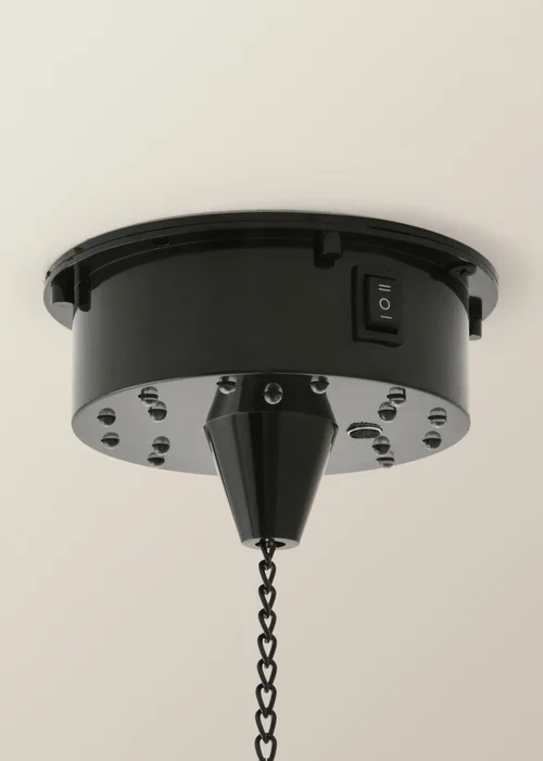 ValueLights Silver Rotating Disco Mirror Ball Ceiling Light (50cm x 20cm) - One Size Image 5