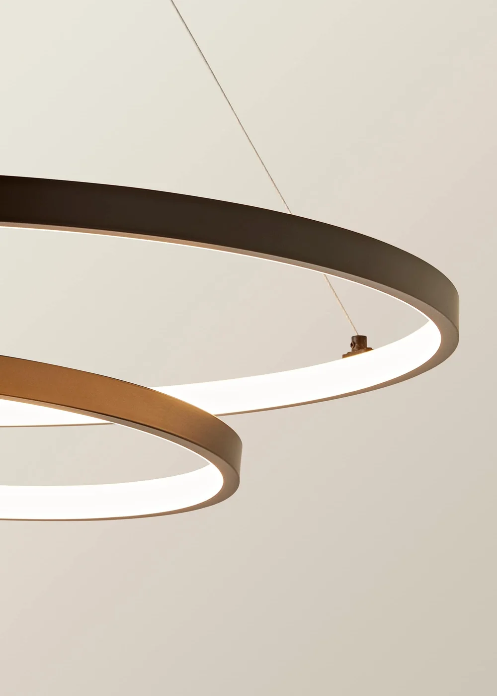 ValueLights Infinity Matte Black Loop Integrated LED Ceiling Light (100cm x 53cm) - One Size Image 4