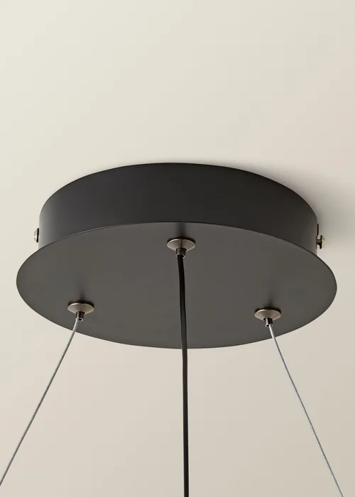 ValueLights Infinity Matte Black Loop Integrated LED Ceiling Light (100cm x 53cm) - One Size Image 5