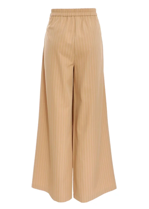 Quiz Camel Pinstripe Tailored Trousers - 8 Image 5