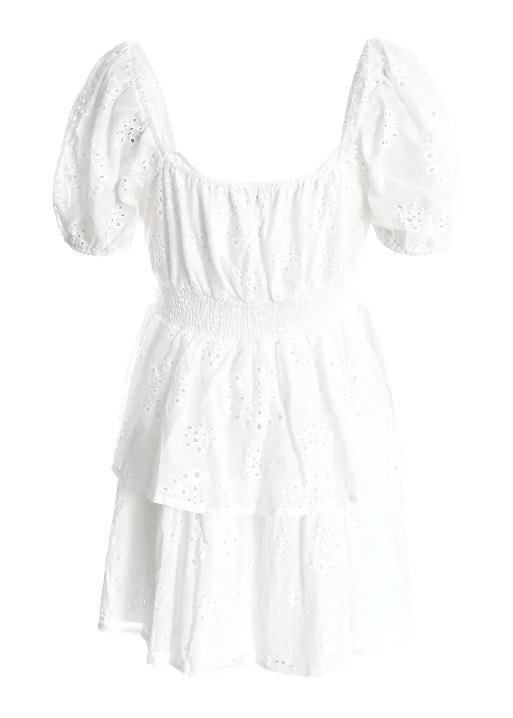 Quiz White Skater Mini Dress - 8 Image 5