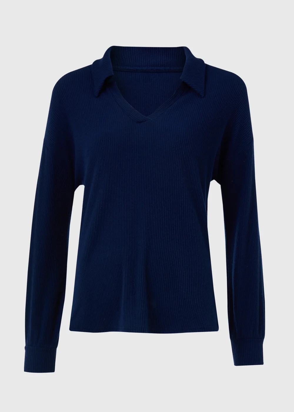Navy Collared Top - Size 8 Image 4