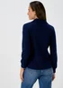 Navy Collared Top - Size 8 Image 1