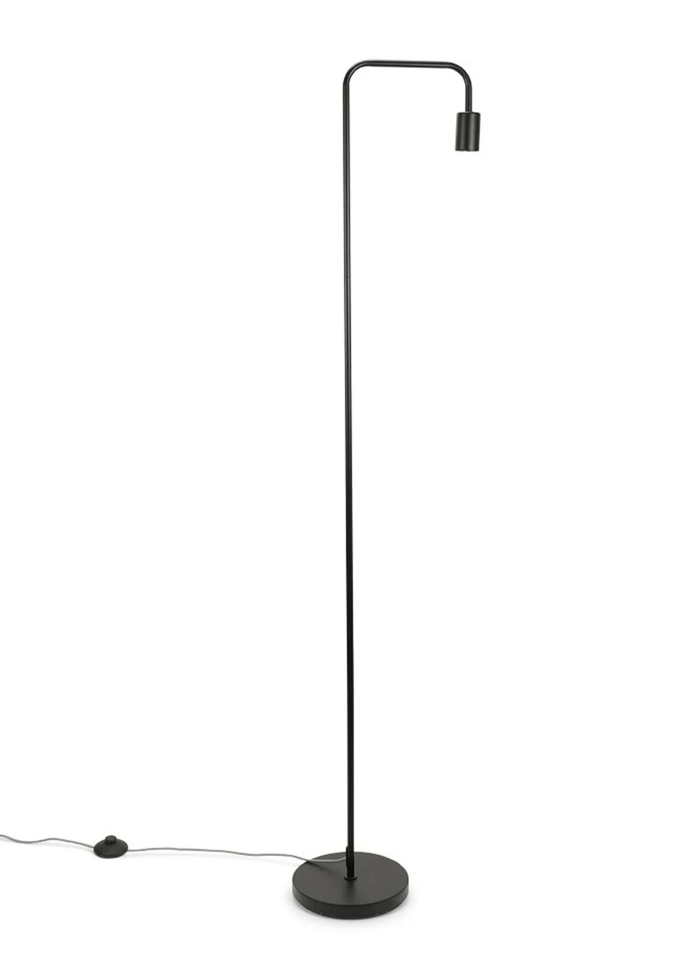 ValueLights Bronx Black Metal Floor Lamp (150.5cm x 22cm x 35.5cm) - One Size Image 2