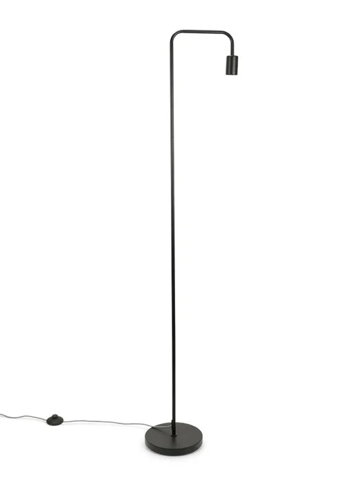 ValueLights Bronx Black Metal Floor Lamp (150.5cm x 22cm x 35.5cm) - One Size Image 2