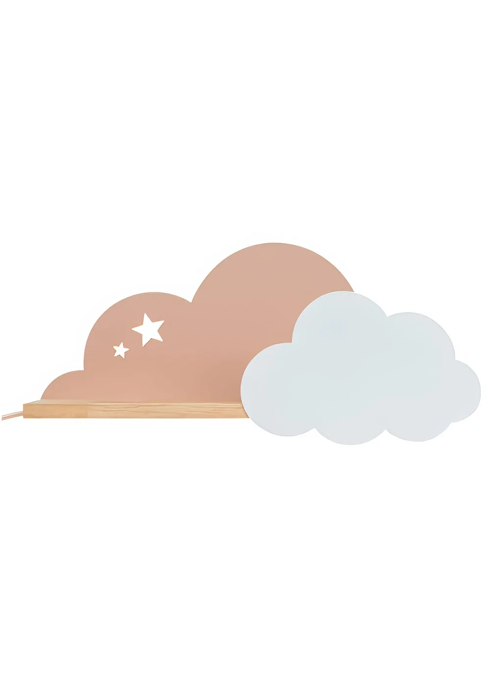 ValueLights Pink and White Cloud Shelf Wall Light (20cm x 46cm x 12cm) - One Size Image 2