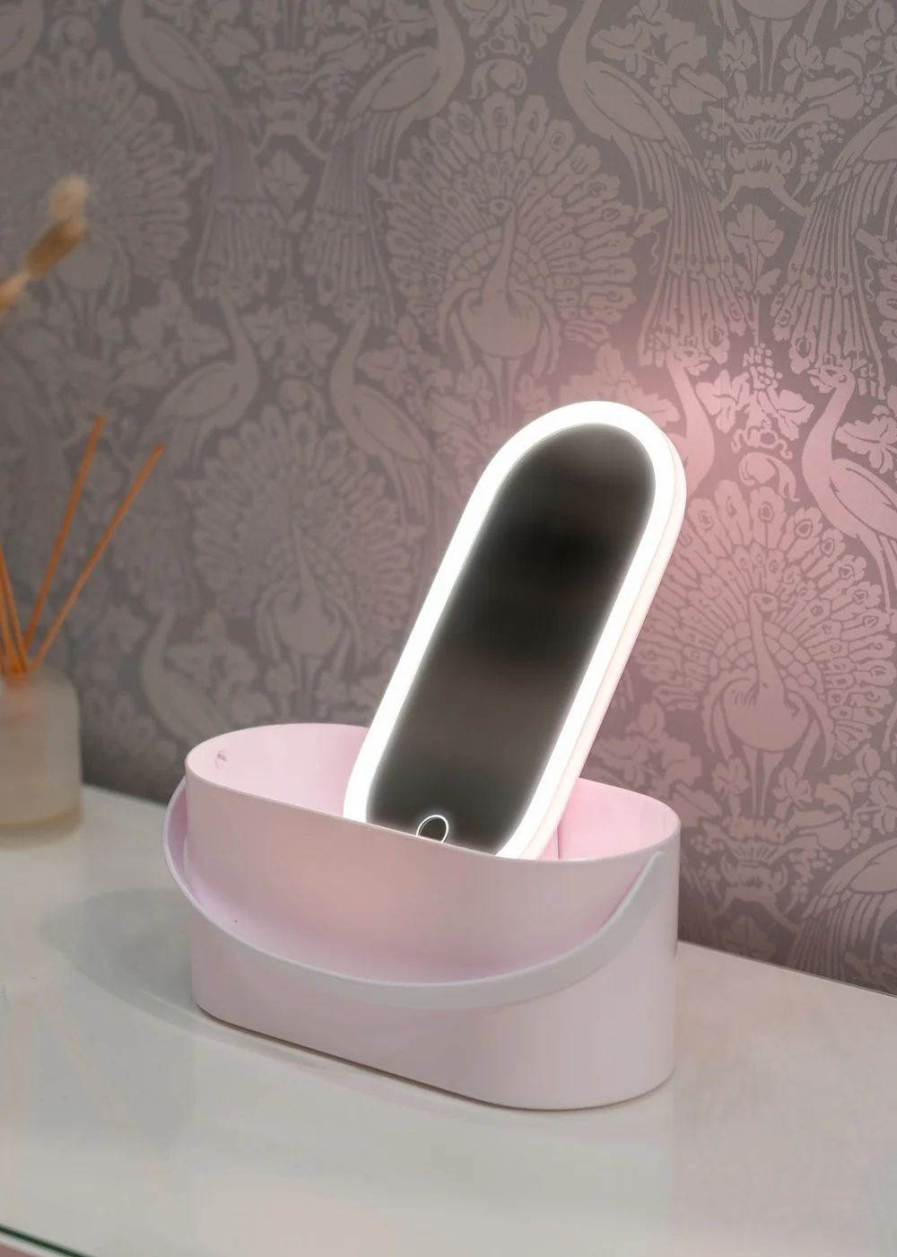 ValueLights White LED Make Up Mirror Storage Carry Box (11.4cm x 24cm x 10.5cm) - One Size Image 5