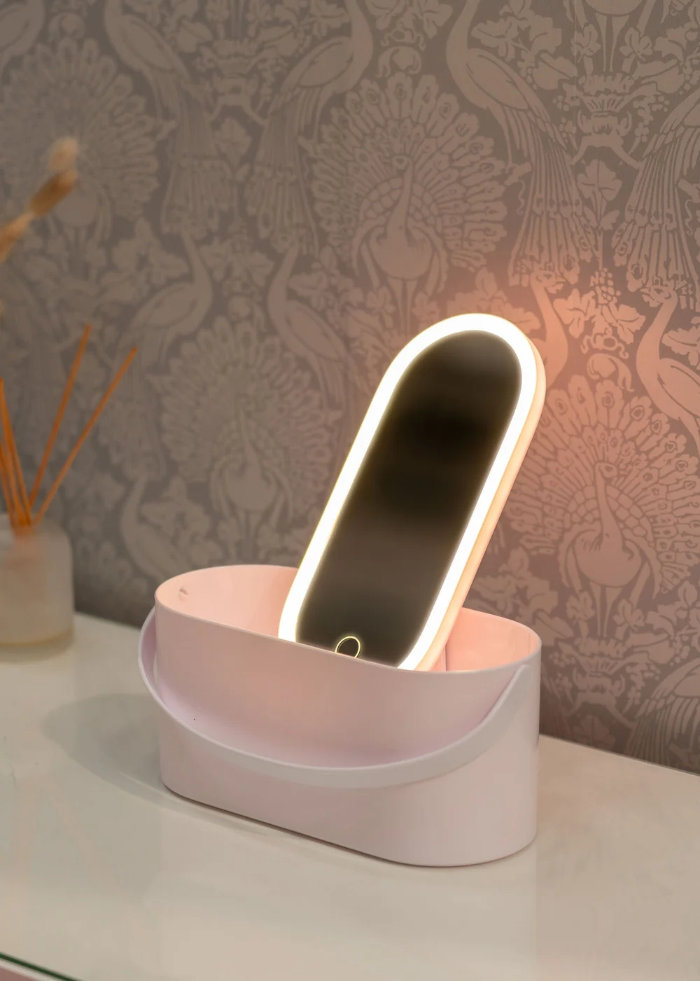 ValueLights White LED Make Up Mirror Storage Carry Box (11.4cm x 24cm x 10.5cm) - One Size Image 4