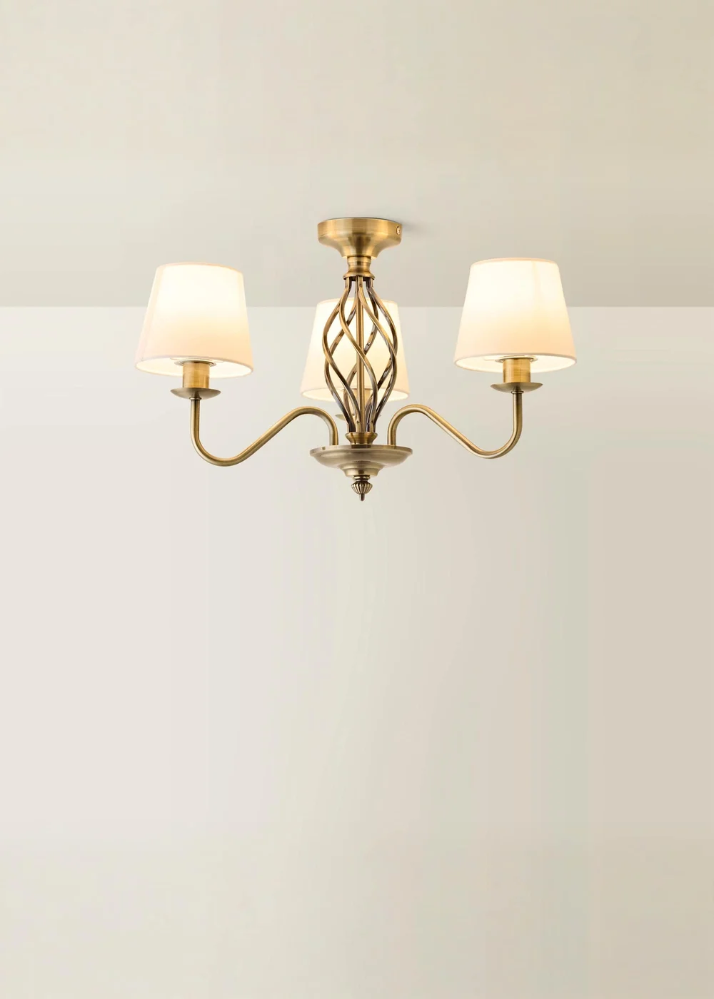ValueLights Memphis Antique Gold 3 Way Ceiling Light - One Size Image 6