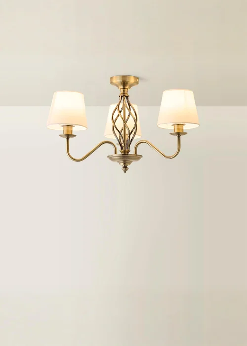 ValueLights Memphis Antique Gold 3 Way Ceiling Light - One Size Image 6