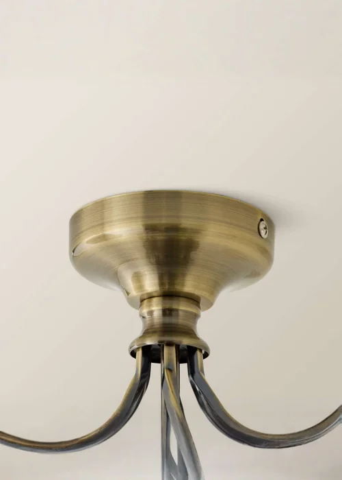 ValueLights Memphis Antique Gold 3 Way Ceiling Light - One Size Image 4