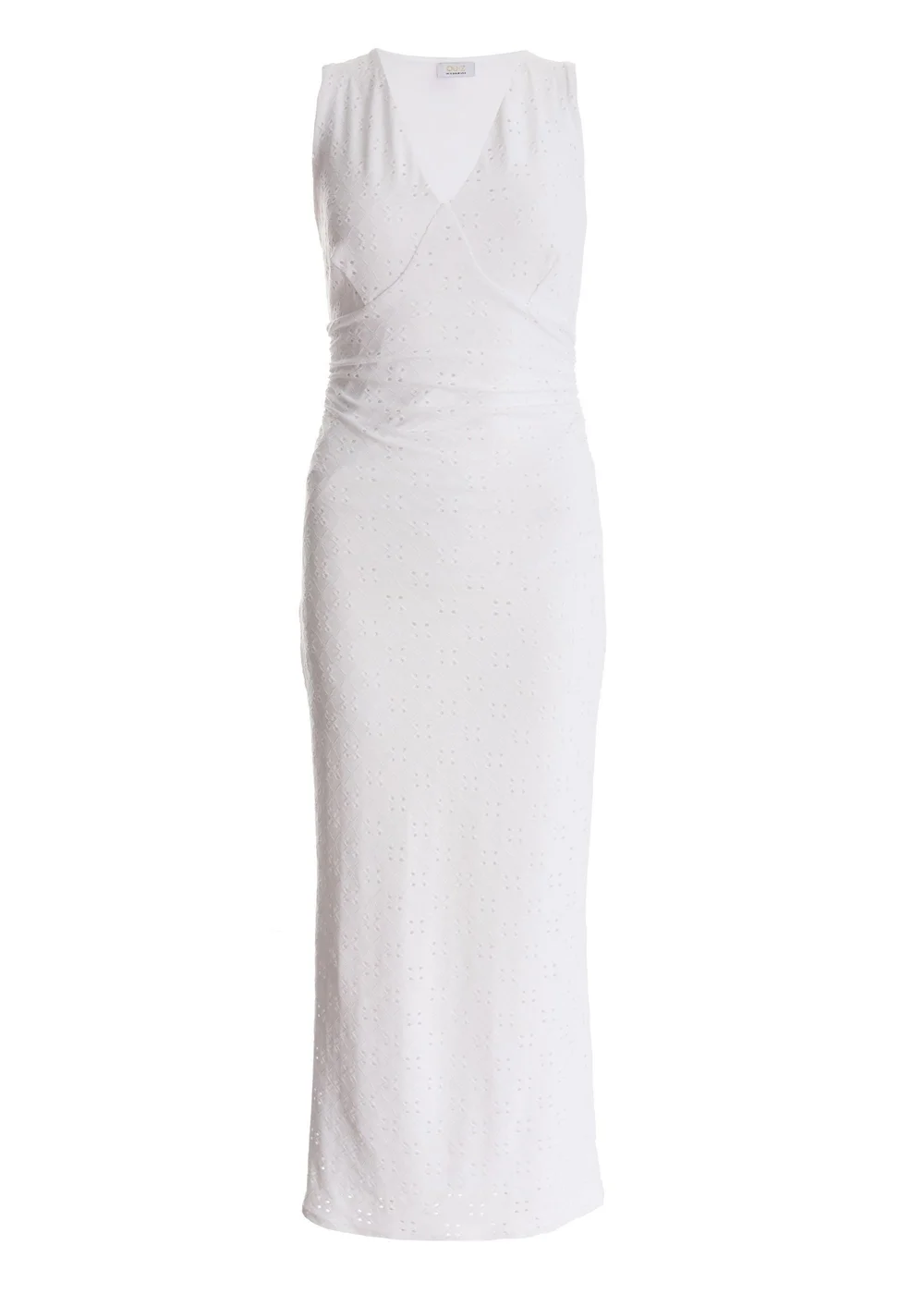 Quiz White Embroidered Bodycon Midaxi Dress - 6 Image 4