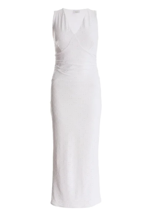 Quiz White Embroidered Bodycon Midaxi Dress - 6 Image 4