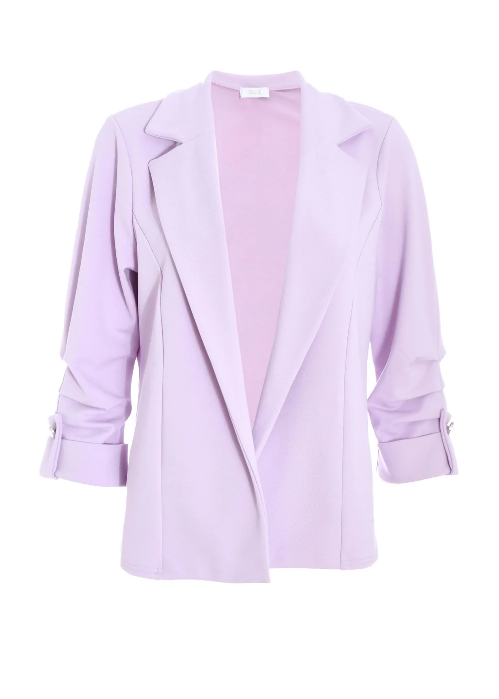 Quiz Lilac Petite Ruched Sleeve Tailored Blazer - 4 Image 4
