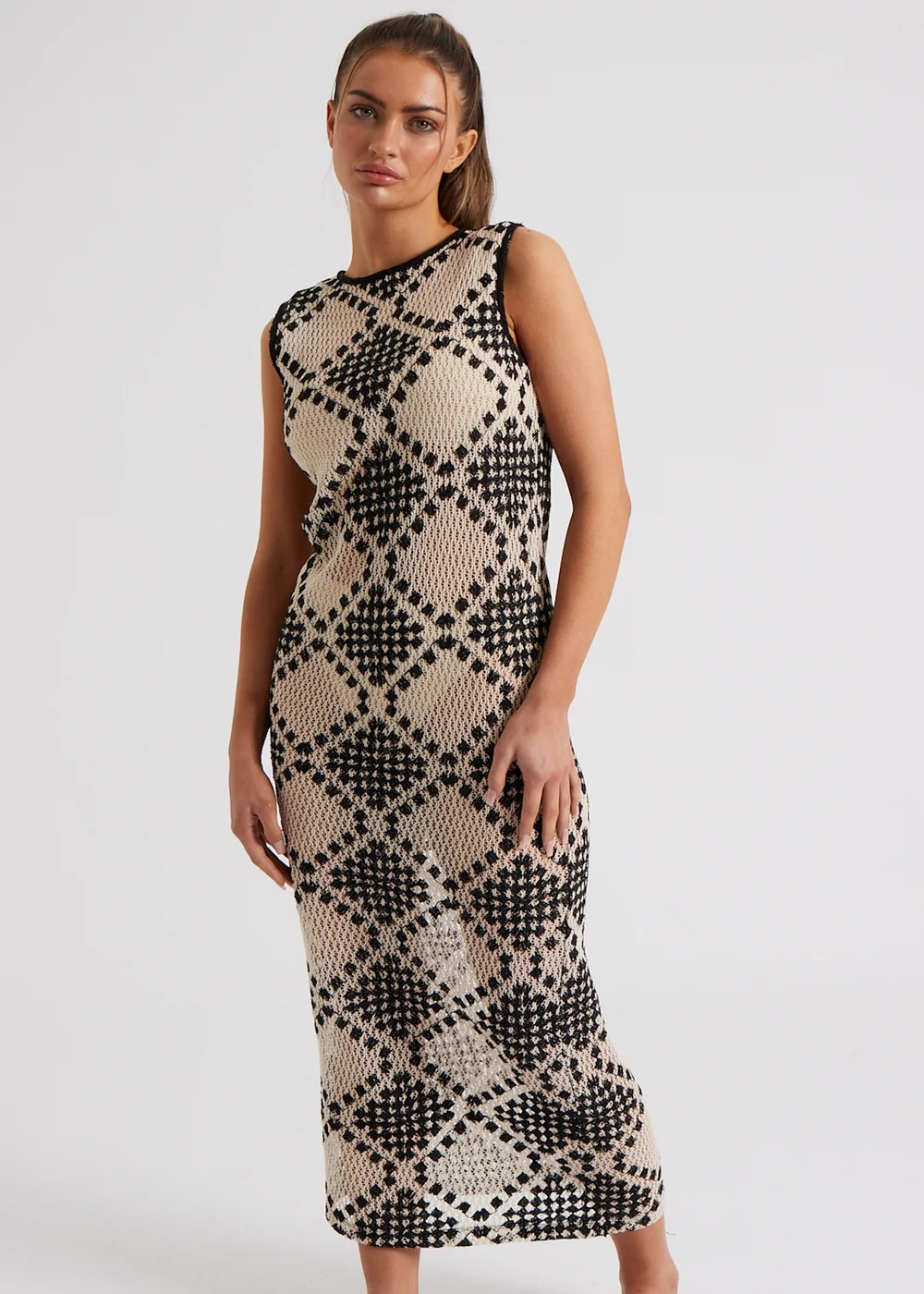 Urban Bliss Black Stitchy Mono Racer Maxi Dress - 8 Image 1