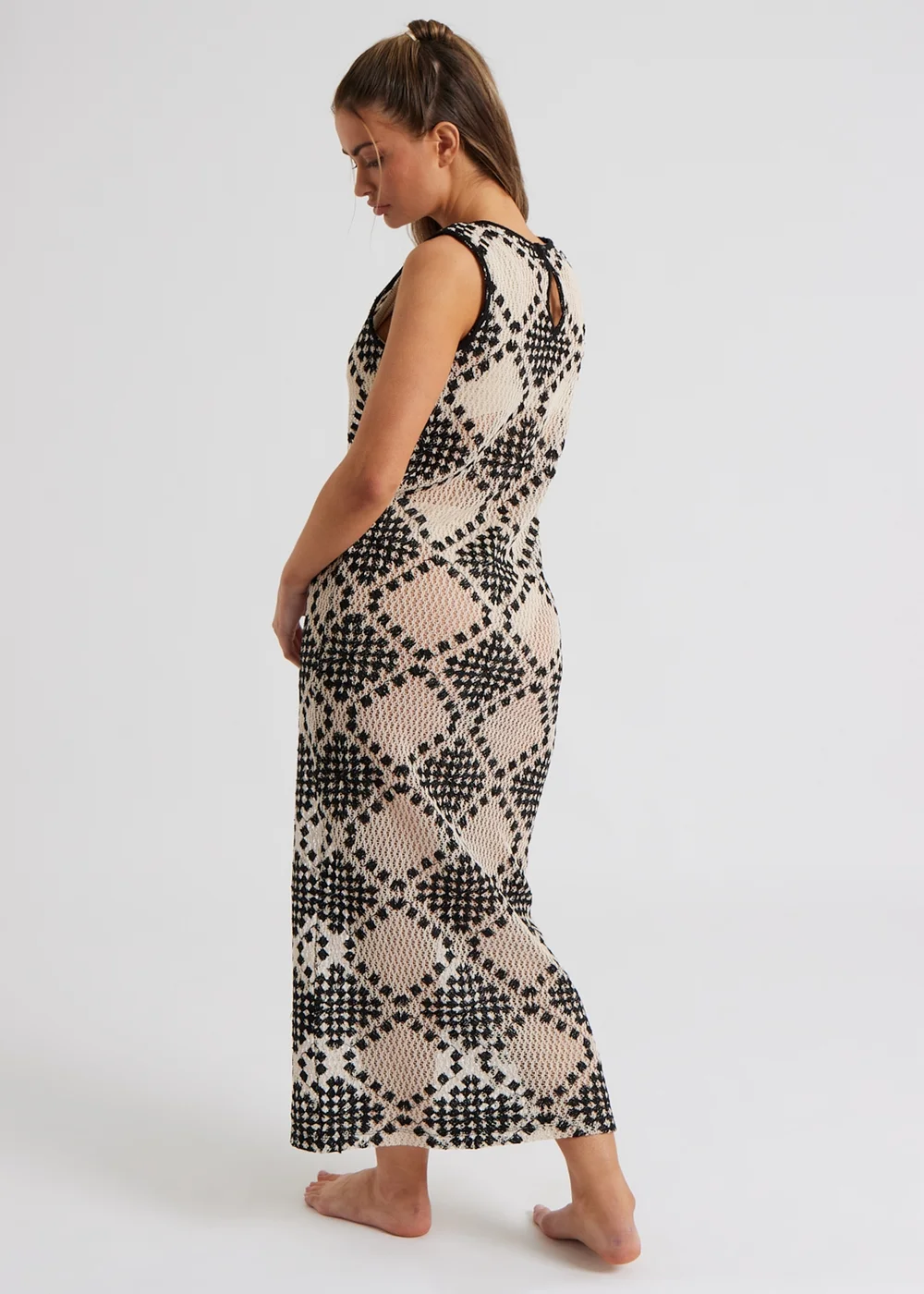 Urban Bliss Black Stitchy Mono Racer Maxi Dress - 8 Image 5