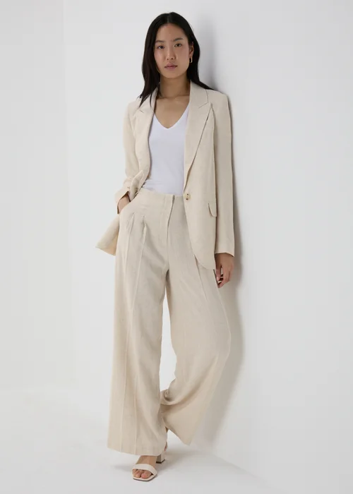 Et Vous Beige Linen Blazer - 8 Image 4