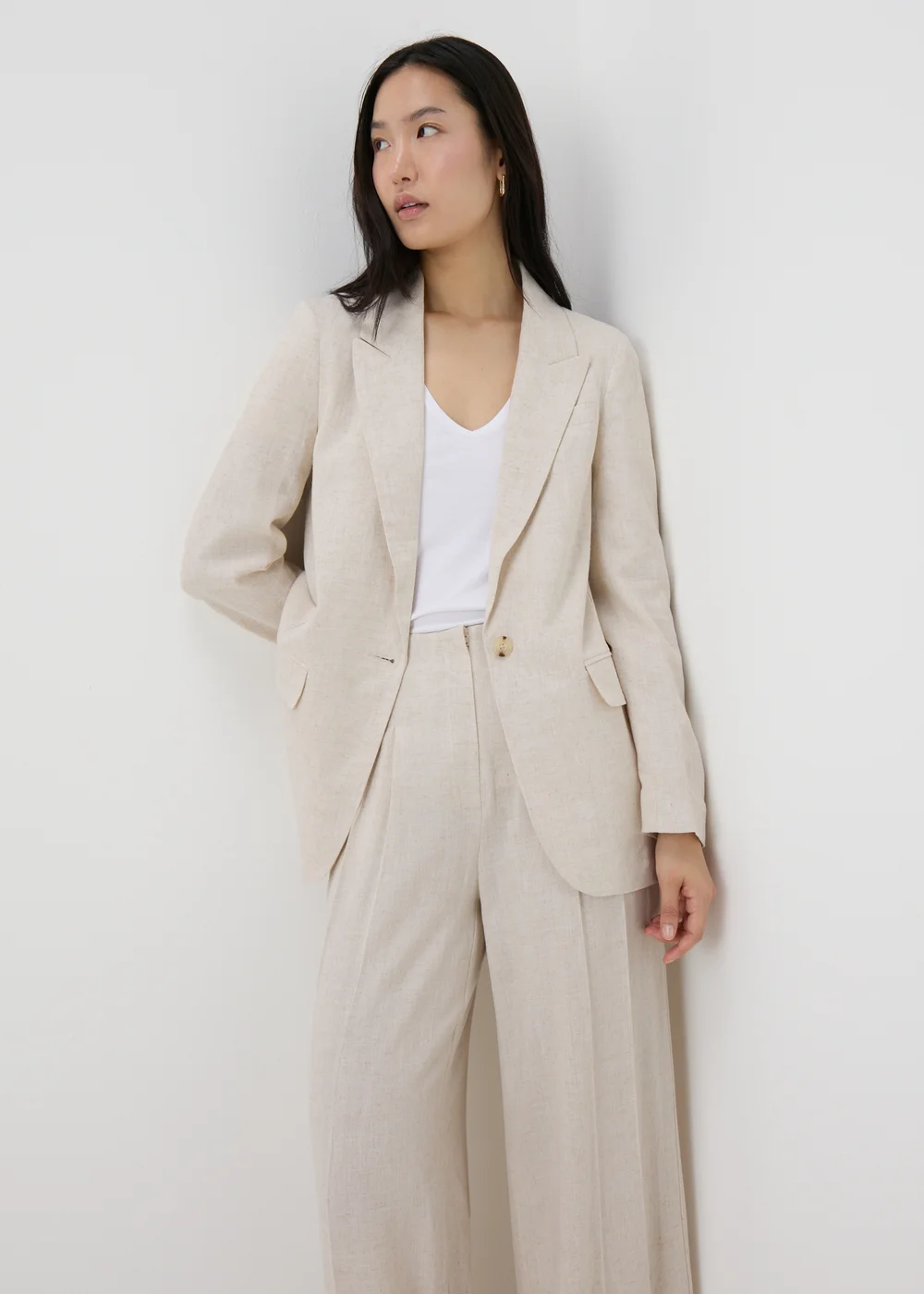 Et Vous Beige Linen Blazer - 8 Image 1