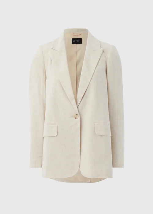 Et Vous Beige Linen Blazer - 8 Image 5