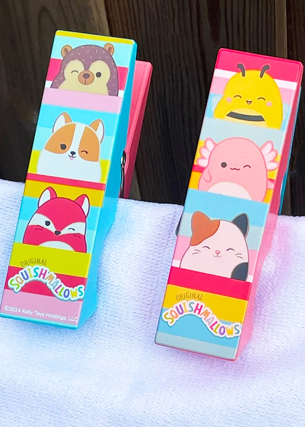 Squishmallows Stripes Beach Pool Towel Clips - One Size Image 4