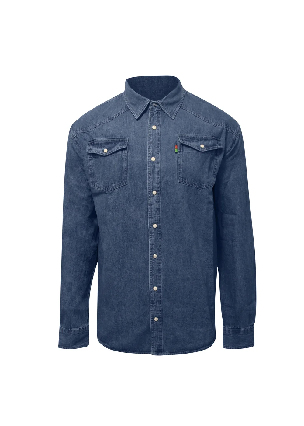 Duke Blue Western Denim Kingsize Shirt - Extra Large Image 1