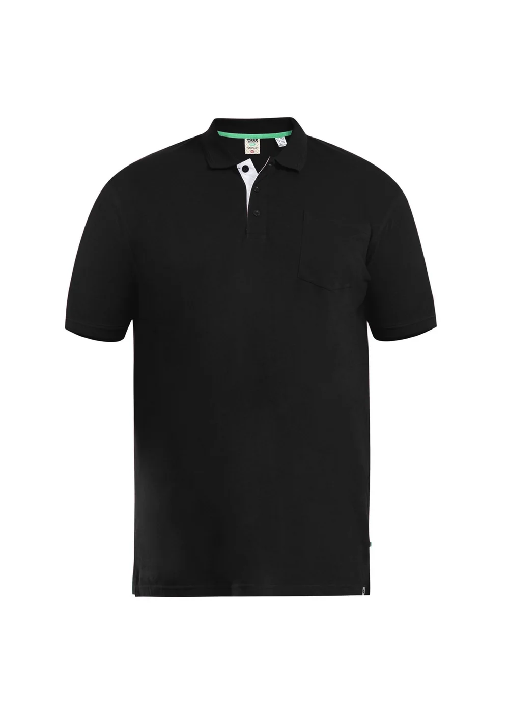 Duke Black Grant Pique Kingsize Polo Shirt - XL Image 1