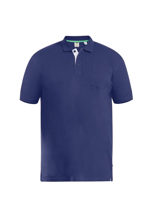 Duke Navy Grant Pique Kingsize Polo Shirt - XL Image 1