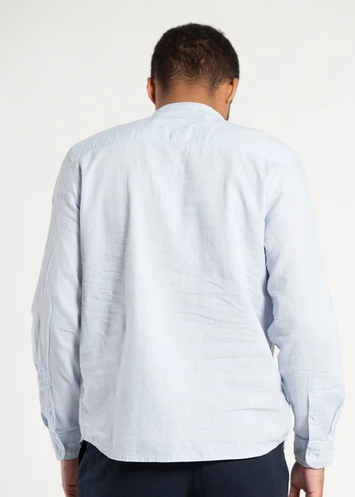 Tokyo Laundry Blue Long Sleeve Linen Blend Shirt - S Image 2