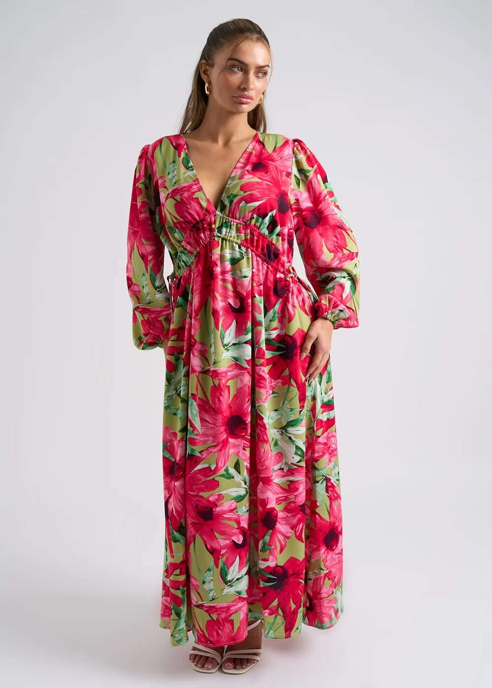 Urban Bliss Green Floral Large Dress - 8 Image 3