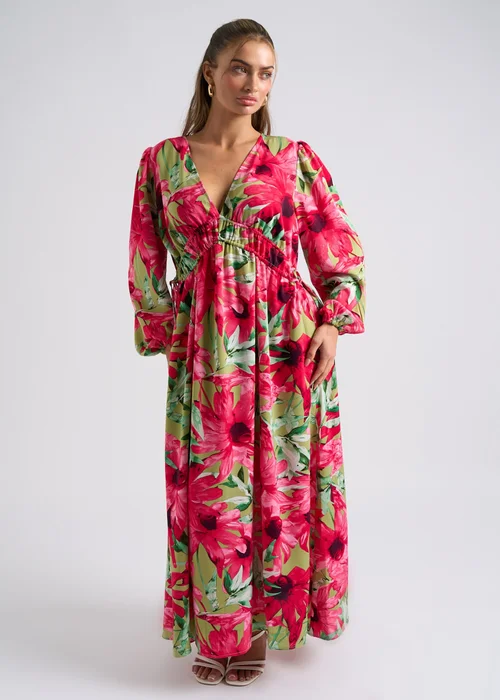 Urban Bliss Green Floral Large Dress - 8 Image 3