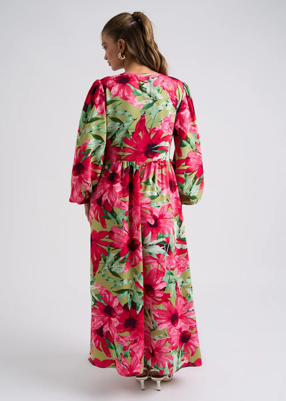 Urban Bliss Green Floral Large Dress - 8 Image 4