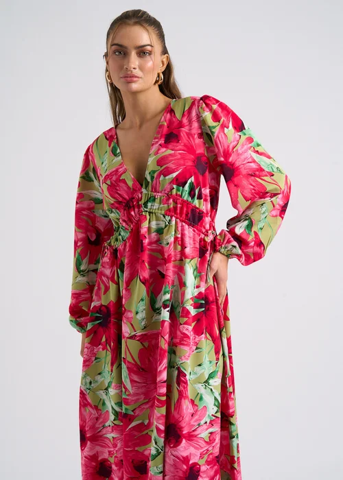 Urban Bliss Green Floral Large Dress - 8 Image 2