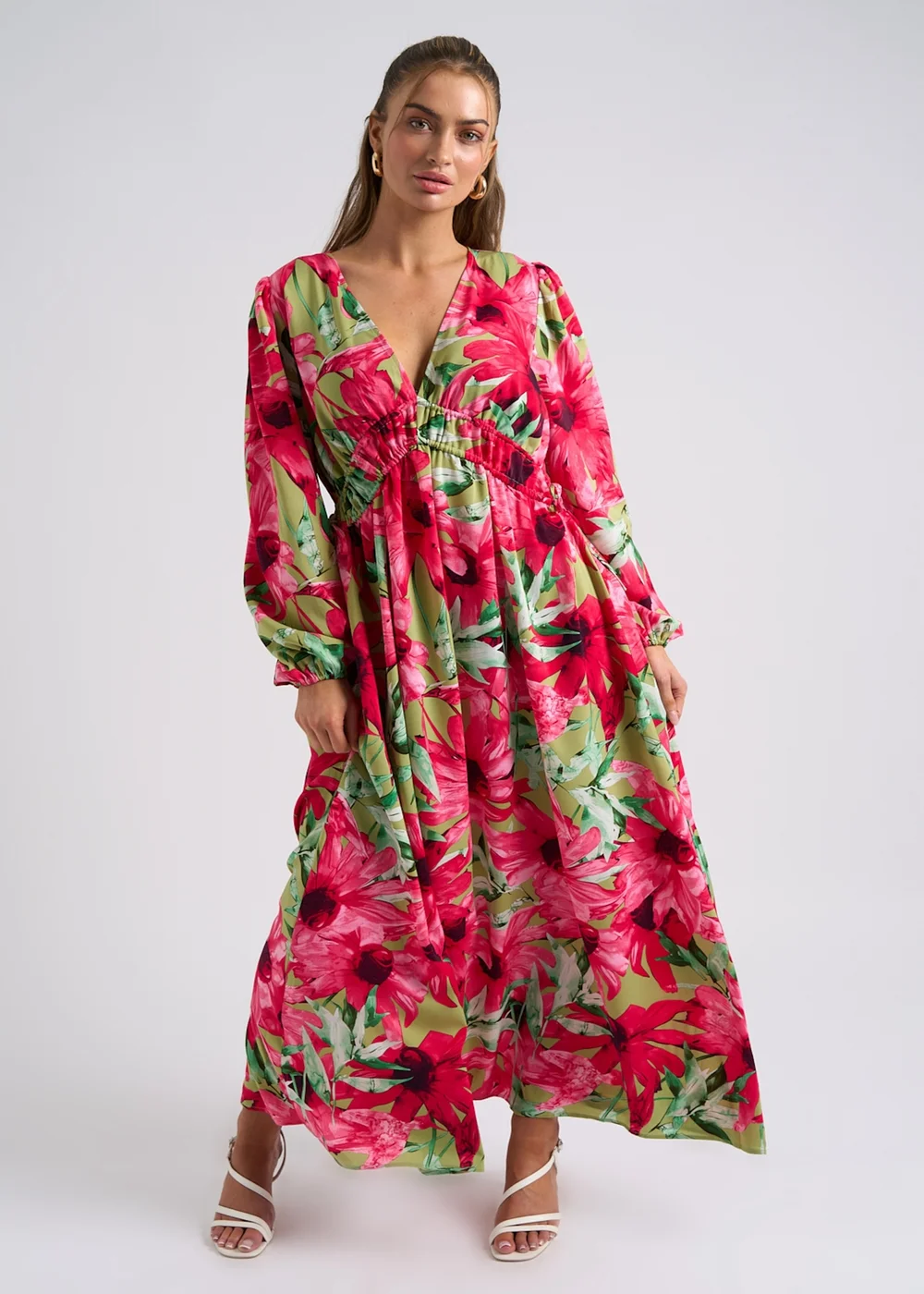 Urban Bliss Green Floral Large Dress - 8 Image 1