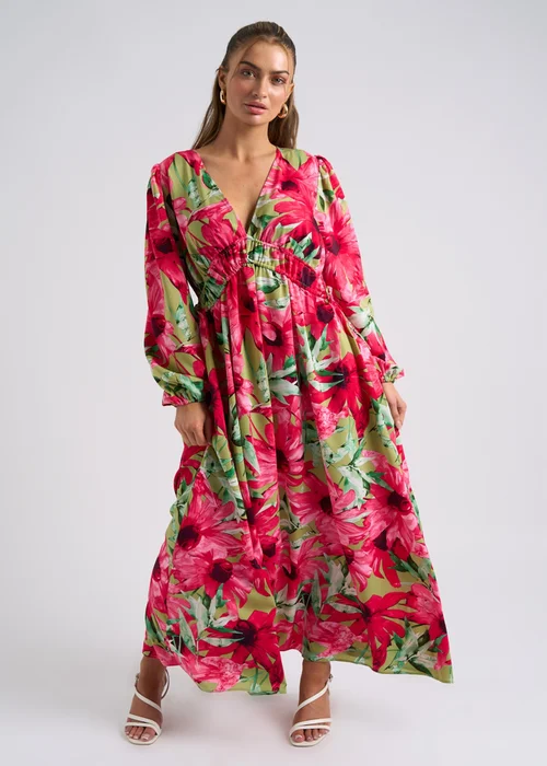 Urban Bliss Green Floral Large Dress - 8 Image 1