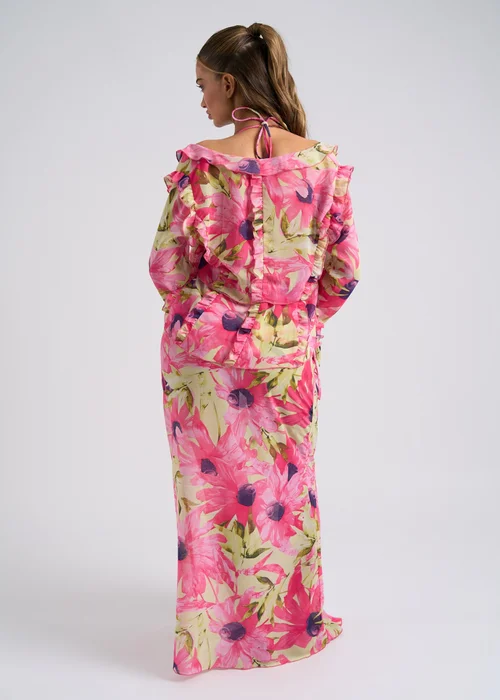 Urban Bliss Multi Floral Tie Front Top - 8 Image 4