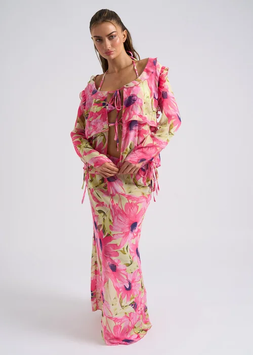 Urban Bliss Multi Floral Tie Front Top - 8 Image 2