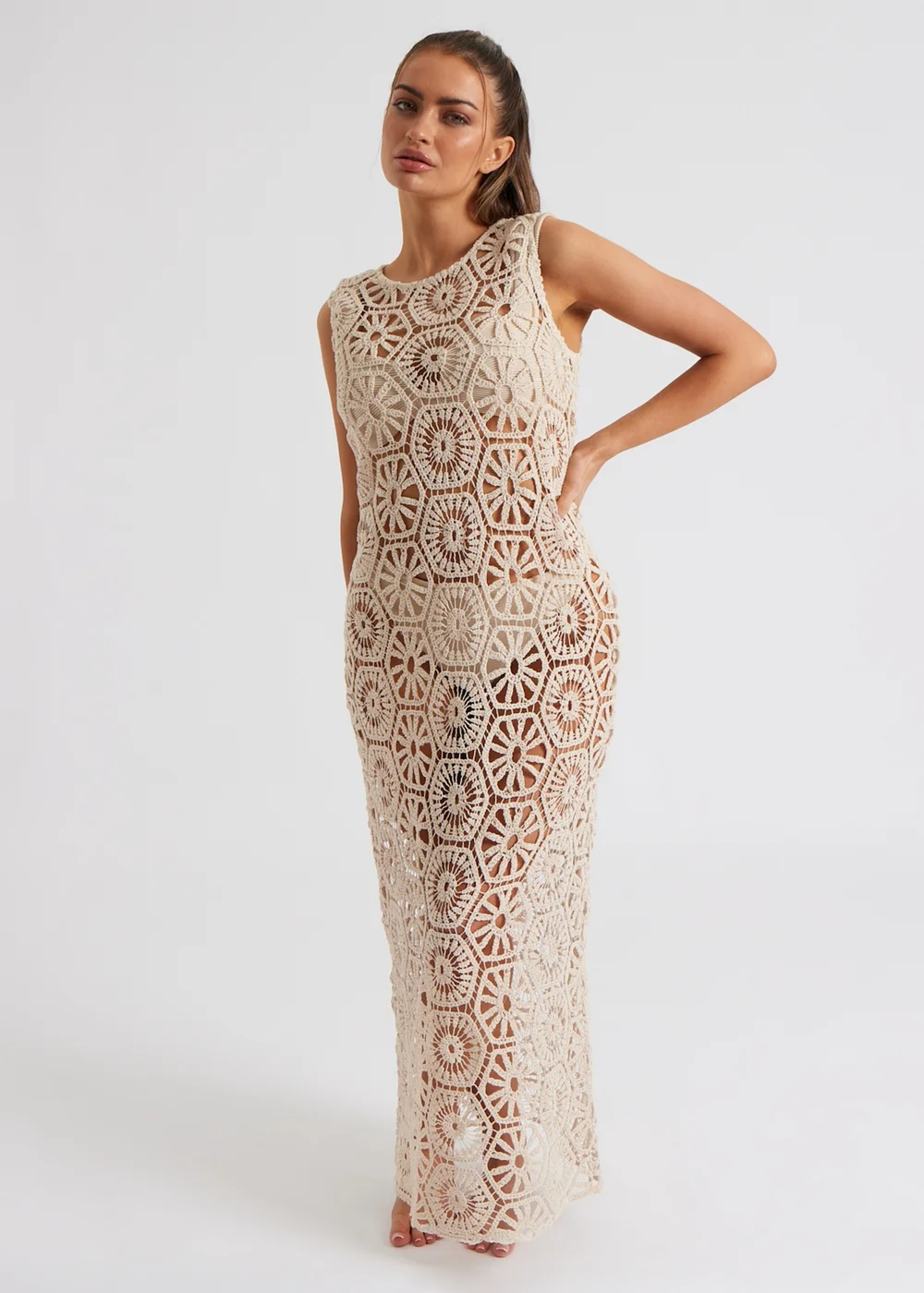 Urban Bliss Stone Crochet Maxi Dress - 8 Image 2