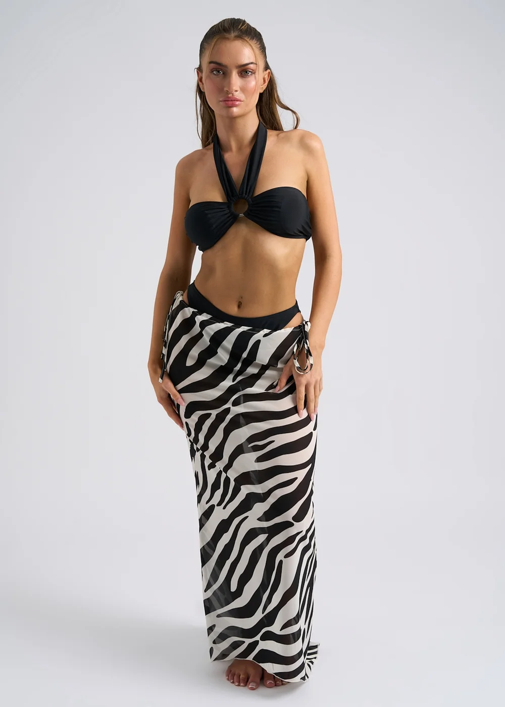Urban Bliss Black Animal Beach Skirt - Size 8 Image 1