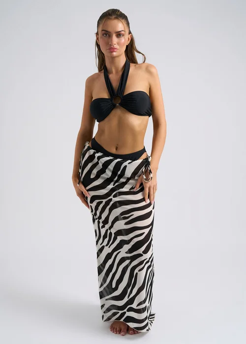 Urban Bliss Black Animal Beach Skirt - Size 8 Image 1