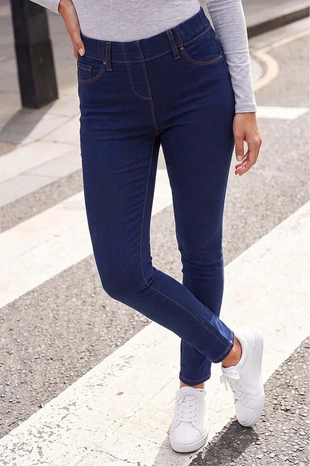 Roman Indigo Elastic Waist 31" Denim Stretch Jegging