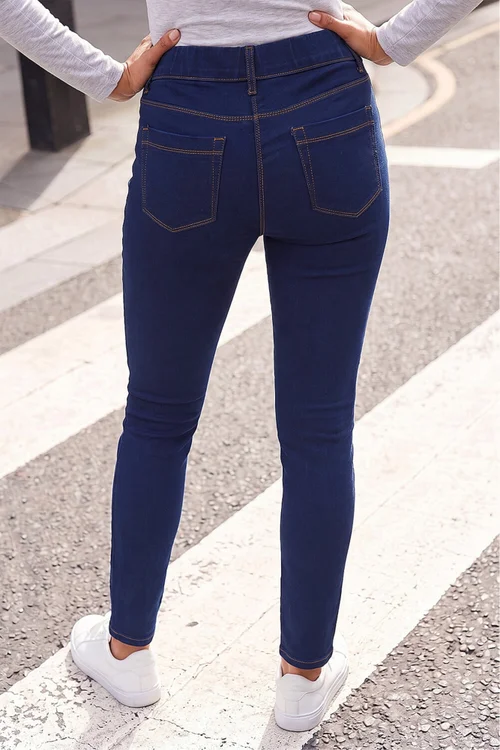 Roman Indigo Elastic Waist 31" Denim Stretch Jegging - 10 Image 3